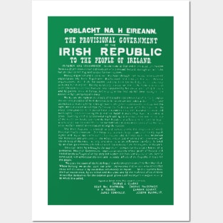 Irish Proclamation 1916 - Ideal for St Patrick's Day Posters and Art